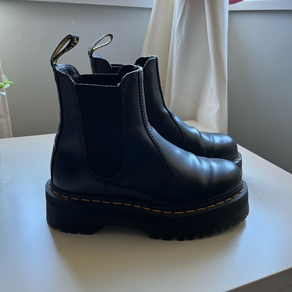 Dr. Martens quad platform Chelsea boots